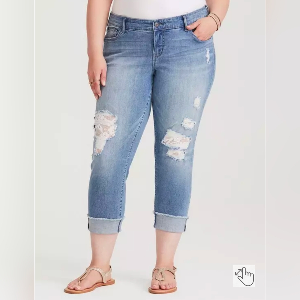 Crop Boyfriend Jean - Vintage Stretch Light Wash